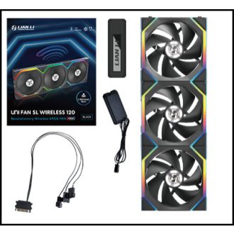 Lian Li UNI FAN SL Wireless 120 12 cm Fekete 3 db