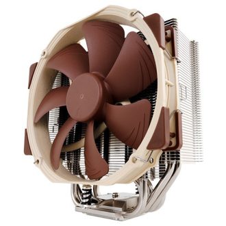   Noctua NH-U14S számítógépes hűtőrendszer Processzor Hűtő 12 cm Barna, Rozsdamentes acél