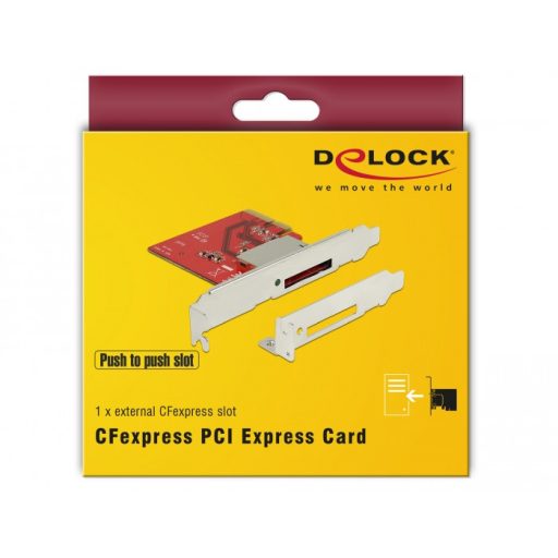 DeLOCK 91748 kártyaolvasó PCI Express Belső Fémes, Vörös