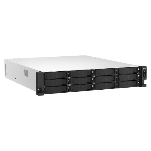 QNAP TS-h1887XU-RP NAS Rack (2U) Intel Xeon E E-2334 16 GB DDR4 0 TB QuTS hero Fekete, Fehér