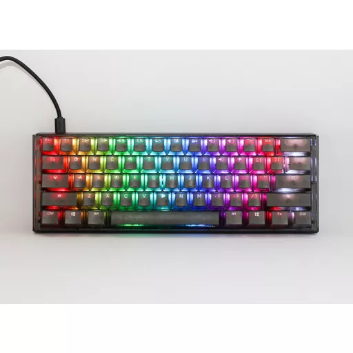 Ducky One 3 Aura Mini billentyűzet Játék USB QWERTY Nemzetközi amerikai Fekete