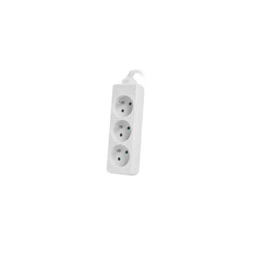 Lanberg PS0-03E-0150-W elektromos elosztó 1,5 M 3 AC kimenet(ek) Beltéri Fehér