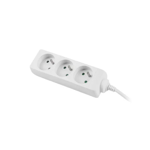 Lanberg PS0-03E-0150-W elektromos elosztó 1,5 M 3 AC kimenet(ek) Beltéri Fehér