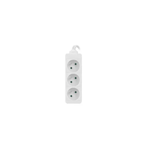 Lanberg PS0-03E-0150-W elektromos elosztó 1,5 M 3 AC kimenet(ek) Beltéri Fehér