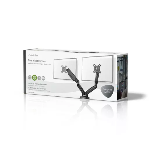 Nedis MMDOSGS110BK asztali TV konzol 81,3 cm (32") Fekete