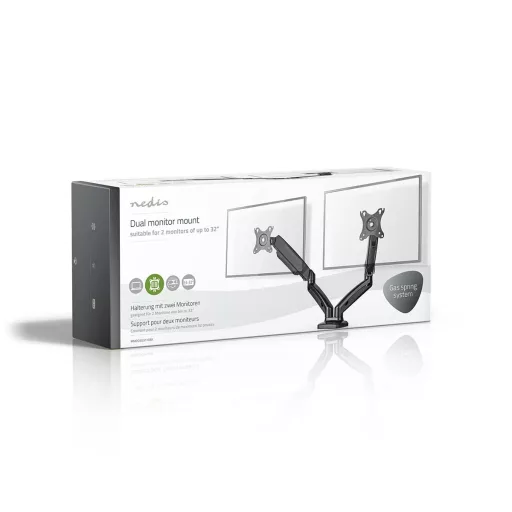 Nedis MMDOSGS110BK asztali TV konzol 81,3 cm (32") Fekete