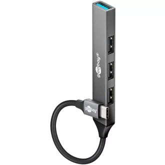   Goobay 74457 hálózati csatlakozó USB 3.2 Gen 1 (3.1 Gen 1) Type-C 5000 Mbit/s Világosszürke