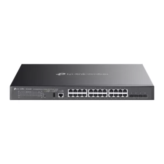   TP-Link SG5428XMPP hálózati kapcsoló Vezérelt L3 Gigabit Ethernet (10/100/1000) Ethernet-áramellátás (PoE) támogatása Fekete