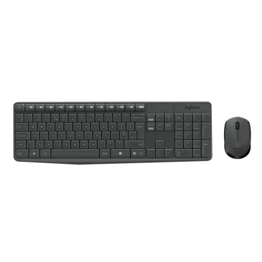 Logitech 920-007933 billentyűzet Egér mellékelve Univerzális Vezeték nélküli RF QWERTZ Cseh Szürke