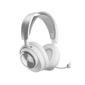   Steelseries Arctis Nova Pro Wireless Headset Vezetékes és vezeték nélküli Fejpánt Játék Bluetooth Ezüst, Fehér