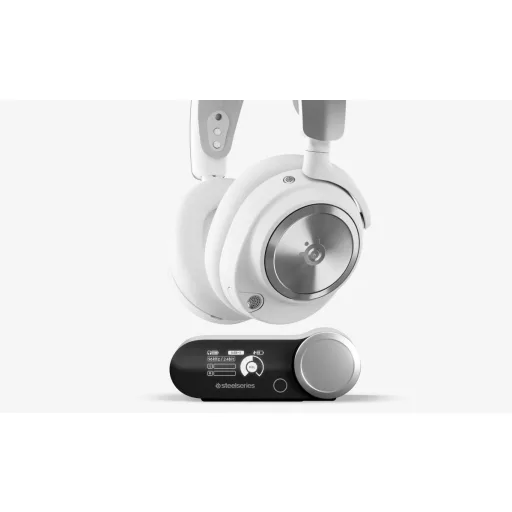 Steelseries Arctis Nova Pro Wireless Headset Vezetékes és vezeték nélküli Fejpánt Játék Bluetooth Ezüst, Fehér
