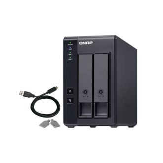   QNAP TR-002 tárolóegység burkolat HDD/SSD ház Fekete 2.5/3.5"