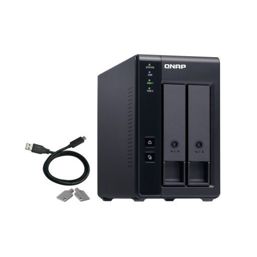 QNAP TR-002 tárolóegység burkolat HDD/SSD ház Fekete 2.5/3.5"