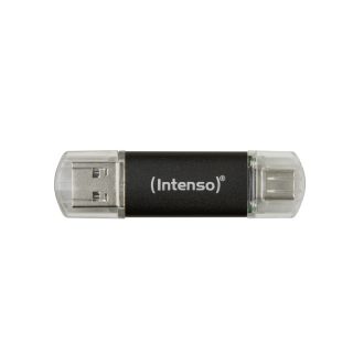   Intenso Twist Line USB flash meghajtó 64 GB USB Type-A / USB Type-C 3.2 Gen 1 (3.1 Gen 1) Antracit