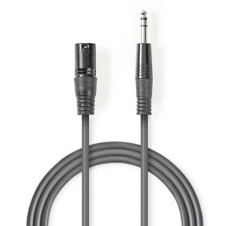 Nedis COTH15100GY30 audio kábel 3 M XLR 6.35mm Szürke