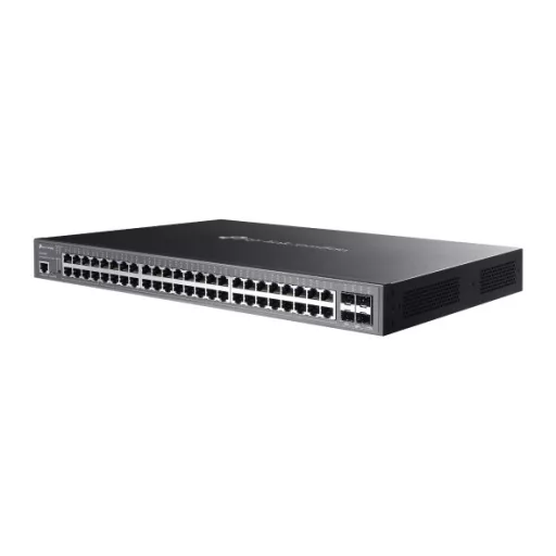 TP-Link Omada SG3452XMPP hálózati kapcsoló Vezérelt L2+ Gigabit Ethernet (10/100/1000) Ethernet-áramellátás (PoE) támogatása 1U Fekete