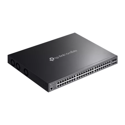 TP-Link Omada SG3452XMPP hálózati kapcsoló Vezérelt L2+ Gigabit Ethernet (10/100/1000) Ethernet-áramellátás (PoE) támogatása 1U Fekete