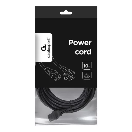 Gembird PC-186-VDE-10M tápkábel Fekete CEE7/4 C14 csatlakozó