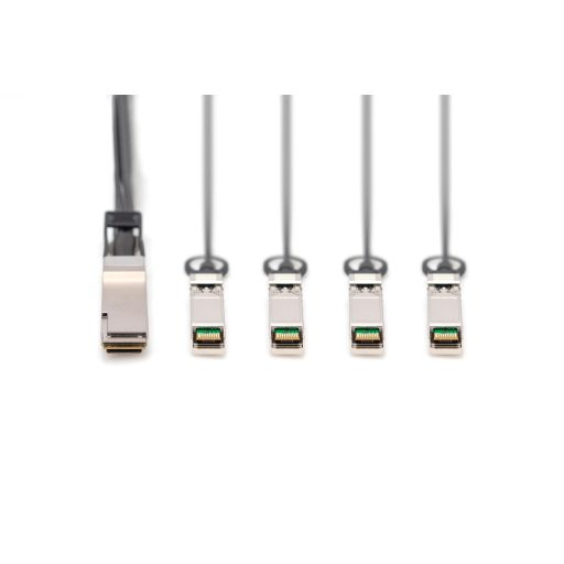 Digitus DN-81321 InfiniBand és száloptikai kábel 1 M QSFP+ 4x SFP+ Fekete