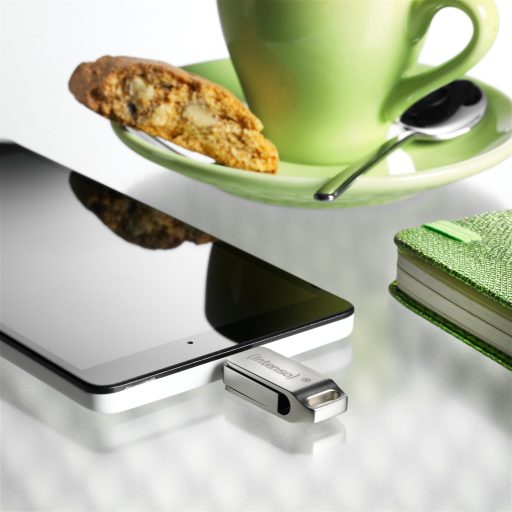 Intenso cMobile Line USB flash meghajtó 64 GB USB Type-A / USB Type-C 3.2 Gen 1 (3.1 Gen 1) Ezüst