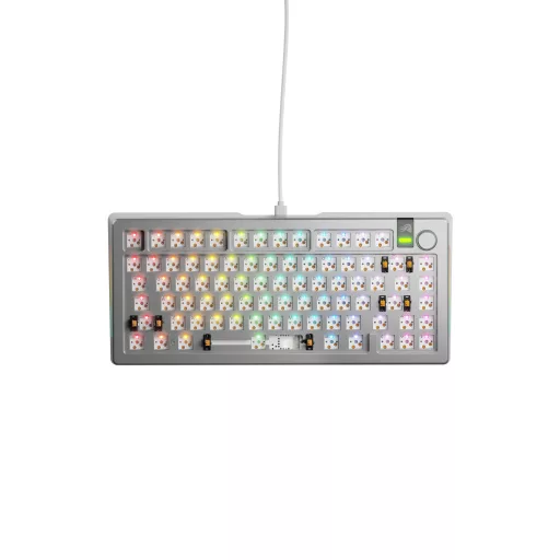 Glorious Gaming GMMK 3 PRO 75% Barebones billentyűzet Otthoni USB Nem Ezüst