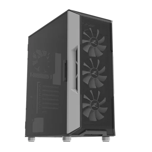 Zalman I3 Neo ATX Mid Tower PC Case Mesh front for efficient cooling Pre-installed fan 3 Midi Tower Fekete