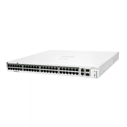 HPE Aruba Networking Networking Instant On Switch 40p Gigabit CL4 8p Gigabit CL6 PoE 2p 10GBT 2p SFP+ 600W 1960 Vezérelt L2+ Gigabit Ethernet (10/100/1000) Ethernet-áramellátás (PoE) támogatása 1U Fehér