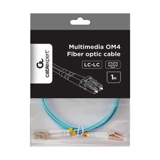 Gembird CFO-MDOM4-LC/LC-1M InfiniBand és száloptikai kábel LC/UPC Türkizkék
