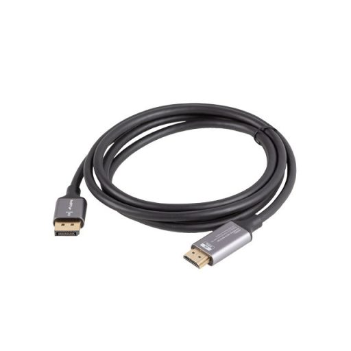 Lanberg CA-DPHD-20CU-0018-BK video átalakító kábel 1,8 M DisplayPort HDMI A-típus (Standard) Fekete, Ezüst