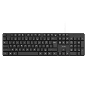   Savio KB-01 billentyűzet Otthoni/irodai USB QWERTY Amerikai angol Fekete