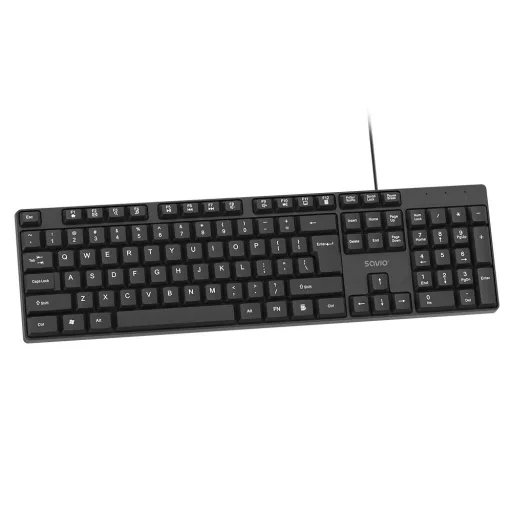 Savio KB-01 billentyűzet Otthoni/irodai USB QWERTY Amerikai angol Fekete