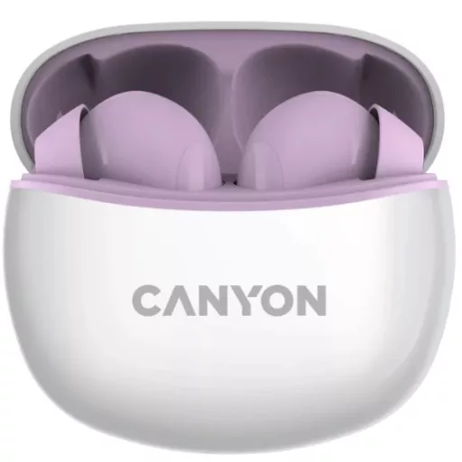 Canyon TWS-5 Headset Vezeték nélküli Hallójárati Hívások/zene/sport/általános USB C-típus Bluetooth Ibolya
