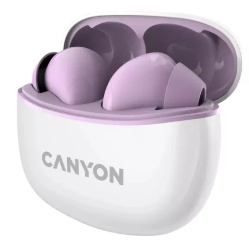 Canyon TWS-5 Headset Vezeték nélküli Hallójárati Hívások/zene/sport/általános USB C-típus Bluetooth Ibolya