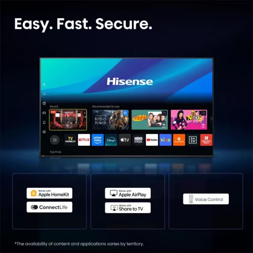 Hisense 50E7S PRO 127 cm (50") UHD+ Smart TV Wi-Fi Fekete 350 cd/m²