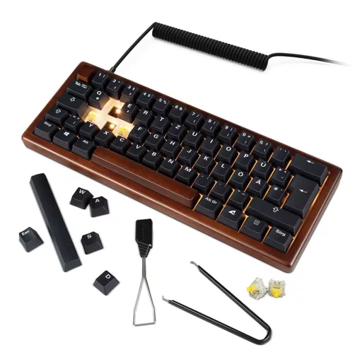 Sharkoon 100068100 billentyűzet Irodai USB QWERTZ Német Fa