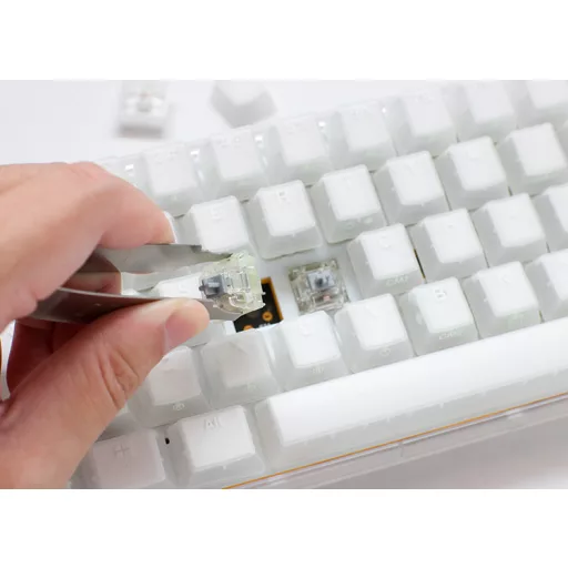 Ducky One 3 Aura White Mini billentyűzet Játék USB QWERTY Nemzetközi amerikai Fehér