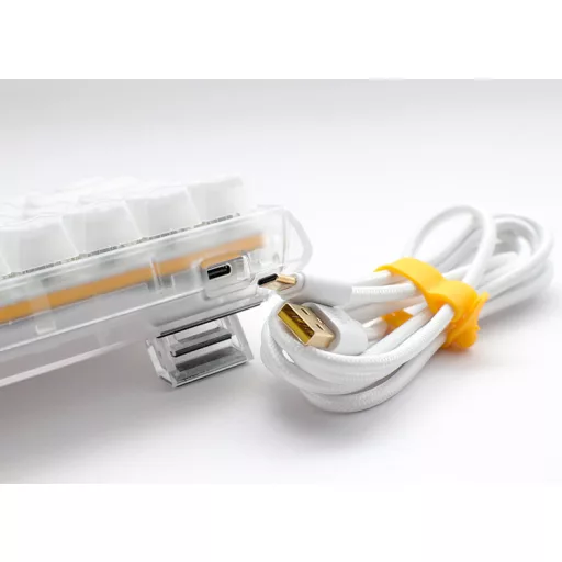 Ducky One 3 Aura White Mini billentyűzet Játék USB QWERTY Nemzetközi amerikai Fehér