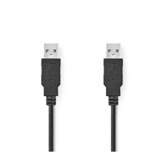 Nedis CCGL60000BK10 USB kábel USB 2.0 1 M USB A Fekete