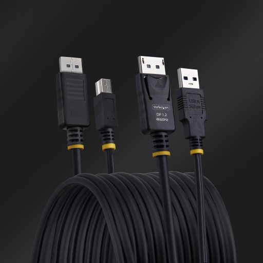 StarTech.com DU12210-KVM-CABLE KVM kábel Fekete 3,1 M