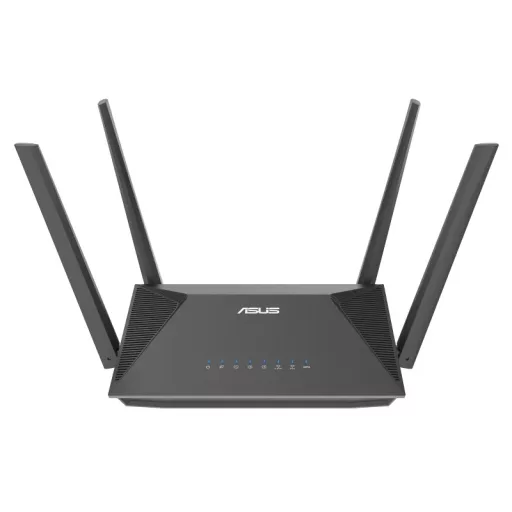ASUS RT-AX52 AX1800 AiMesh vezetéknélküli router Gigabit Ethernet Kétsávos (2,4 GHz / 5 GHz) Fekete