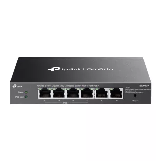   TP-Link Omada ES206GP hálózati kapcsoló Vezérelt Gigabit Ethernet (10/100/1000) Ethernet-áramellátás (PoE) támogatása Fekete