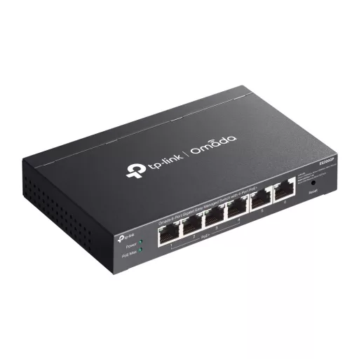 TP-Link Omada ES206GP hálózati kapcsoló Vezérelt Gigabit Ethernet (10/100/1000) Ethernet-áramellátás (PoE) támogatása Fekete