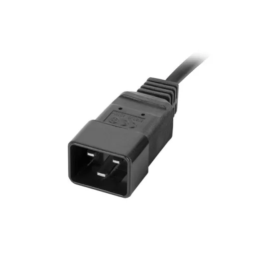 Lanberg PDU-08I-0200-C20-BK áramelosztó egység (PDU) 8 AC kimenet(ek) 1U Fekete