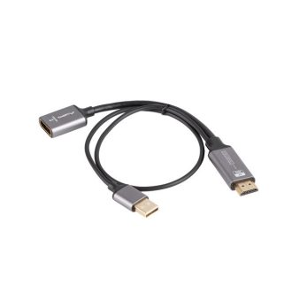   Lanberg AD-HD-DP-02 video átalakító kábel 0,2 M HDMI A-típus (Standard) DisplayPort Ezüst