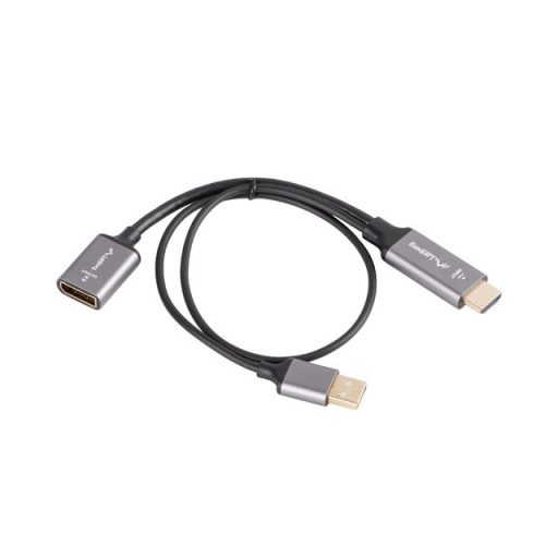 Lanberg AD-HD-DP-02 video átalakító kábel 0,2 M HDMI A-típus (Standard) DisplayPort Ezüst