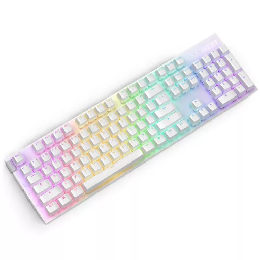 NZXT Function 2 billentyűzet Játék USB Brit angol Fehér