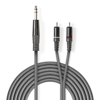 Nedis COTH23300GY30 audio kábel 3 M 6.35mm 2 x RCA Szürke