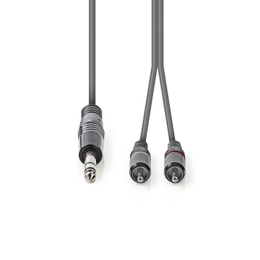 Nedis COTH23300GY30 audio kábel 3 M 6.35mm 2 x RCA Szürke