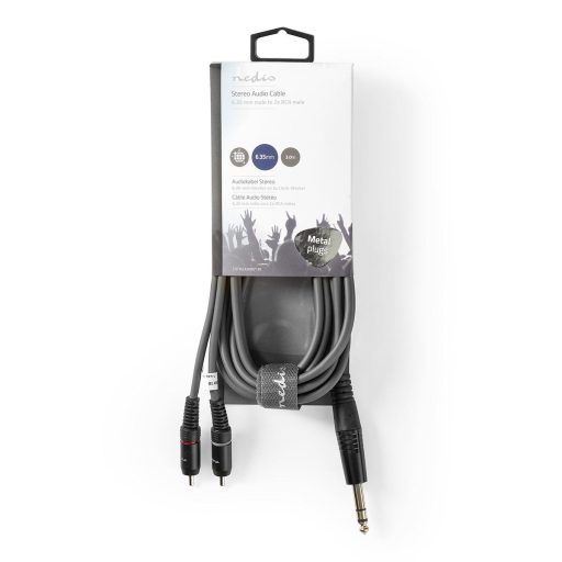 Nedis COTH23300GY30 audio kábel 3 M 6.35mm 2 x RCA Szürke