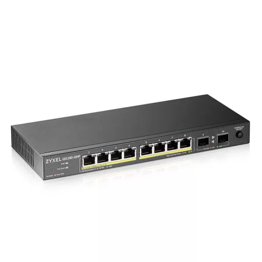Zyxel GS1100-10HP v2 Beállítást nem igénylő (unmanaged) Gigabit Ethernet (10/100/1000) Ethernet-áramellátás (PoE) támogatása Fekete